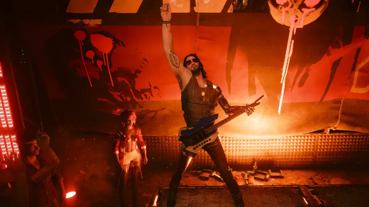 Nuevo mod de Cyberpunk 2077 te deja tocar 'Master of Puppets' en conciertos por Night City - Captura de contexto