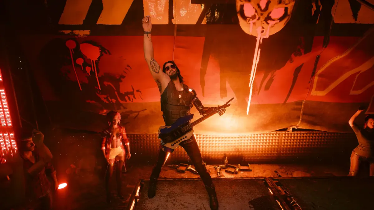 Nuevo mod de Cyberpunk 2077 te deja tocar 'Master of Puppets' en conciertos por Night City - Captura de contexto
